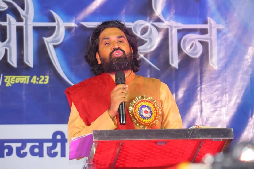 Pastor addressing congregation