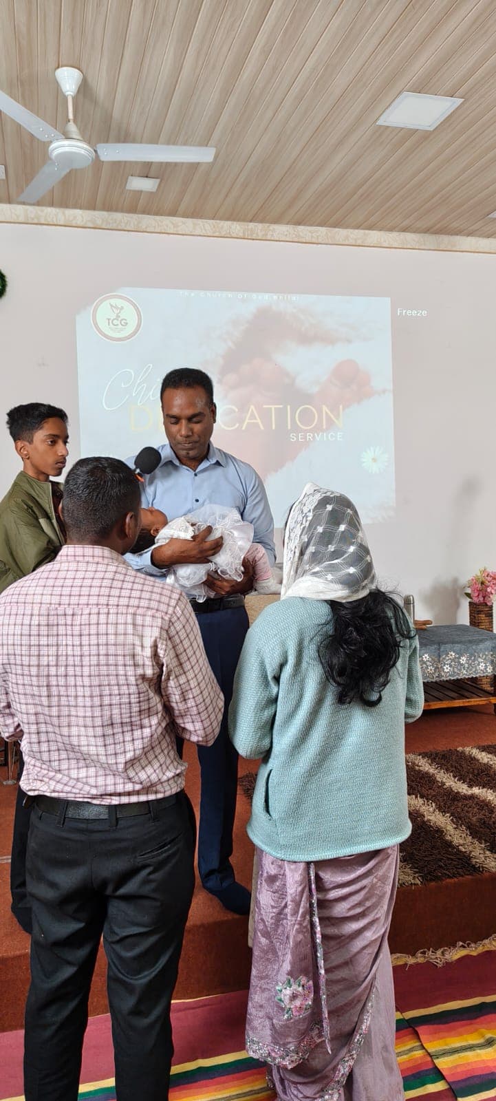 Dedication service moment