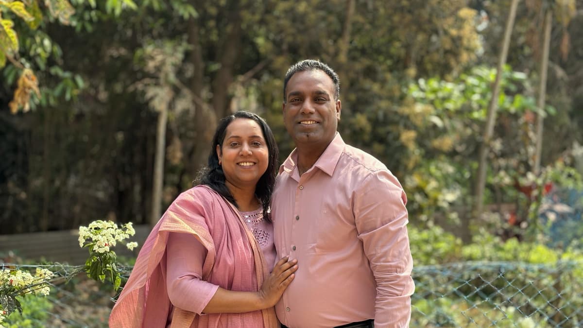 Pastor Dr. JobenSon Benny with his family at The Church of God Bhilai